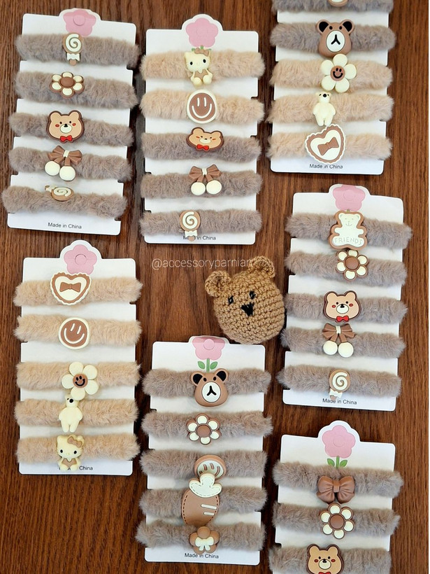 کشموی خزدار کرمی و قهوه ای تدی