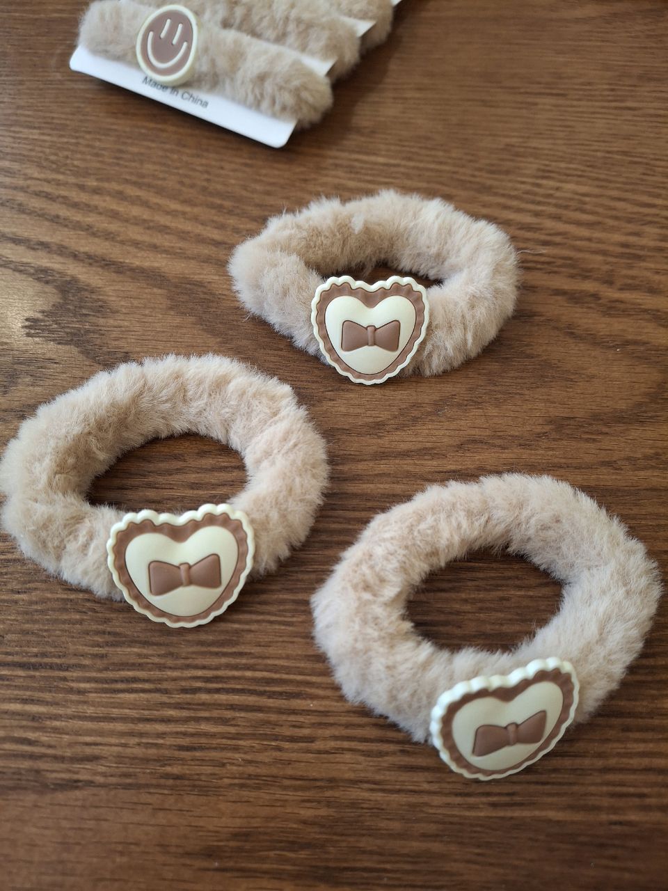 کشموی خزدار پولیشی کرم مدل قلب