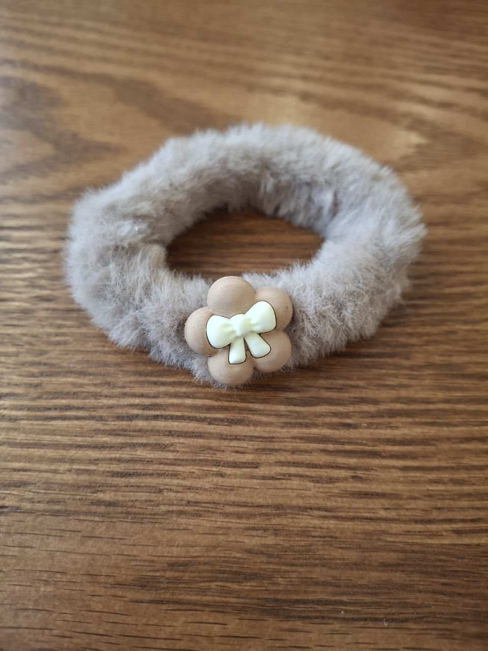 کشموی خزدار پولیشی قهوه ای مدل گل