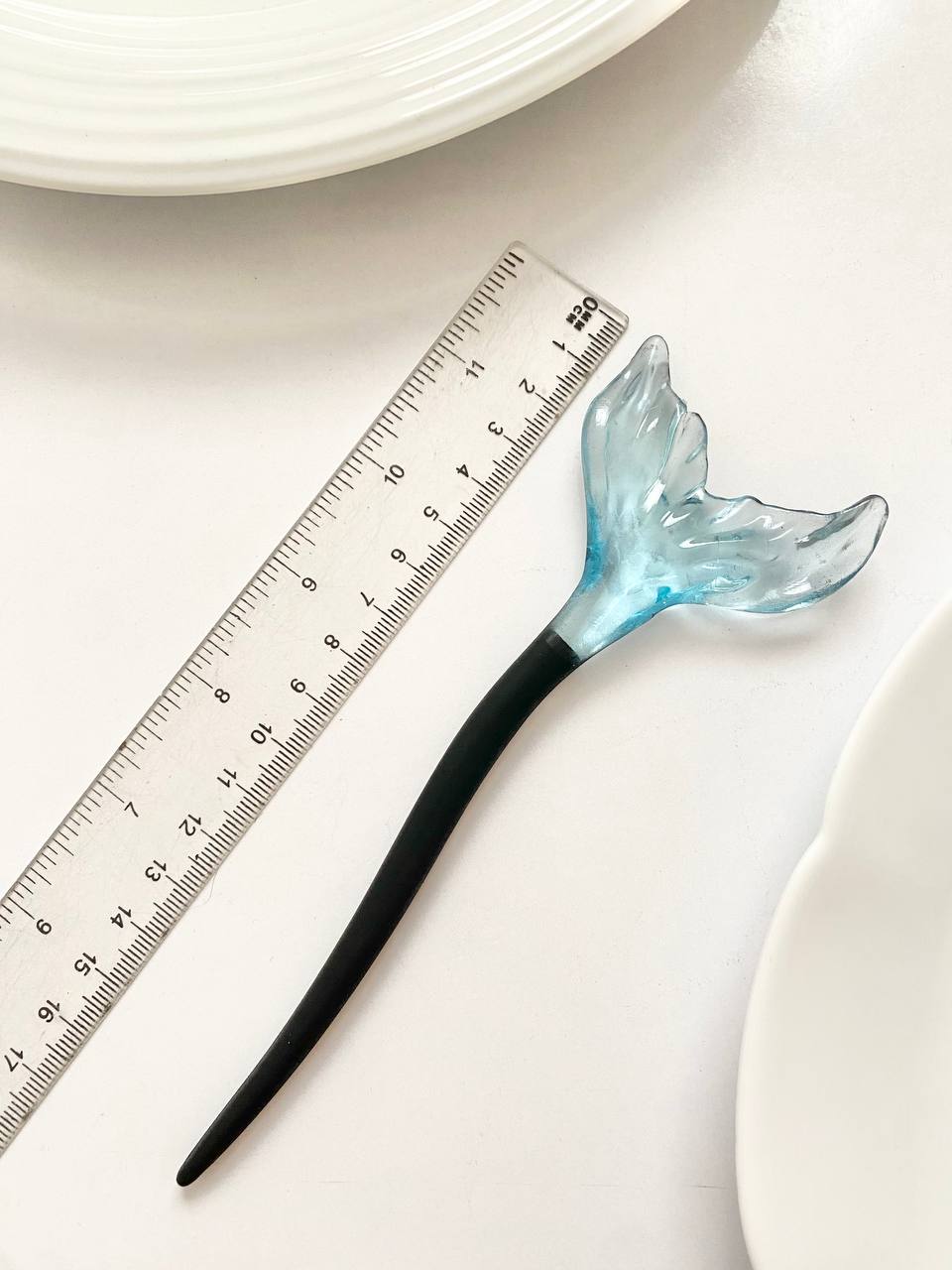 کانزاشی پلی استر دم وال آبی با پایه چوب