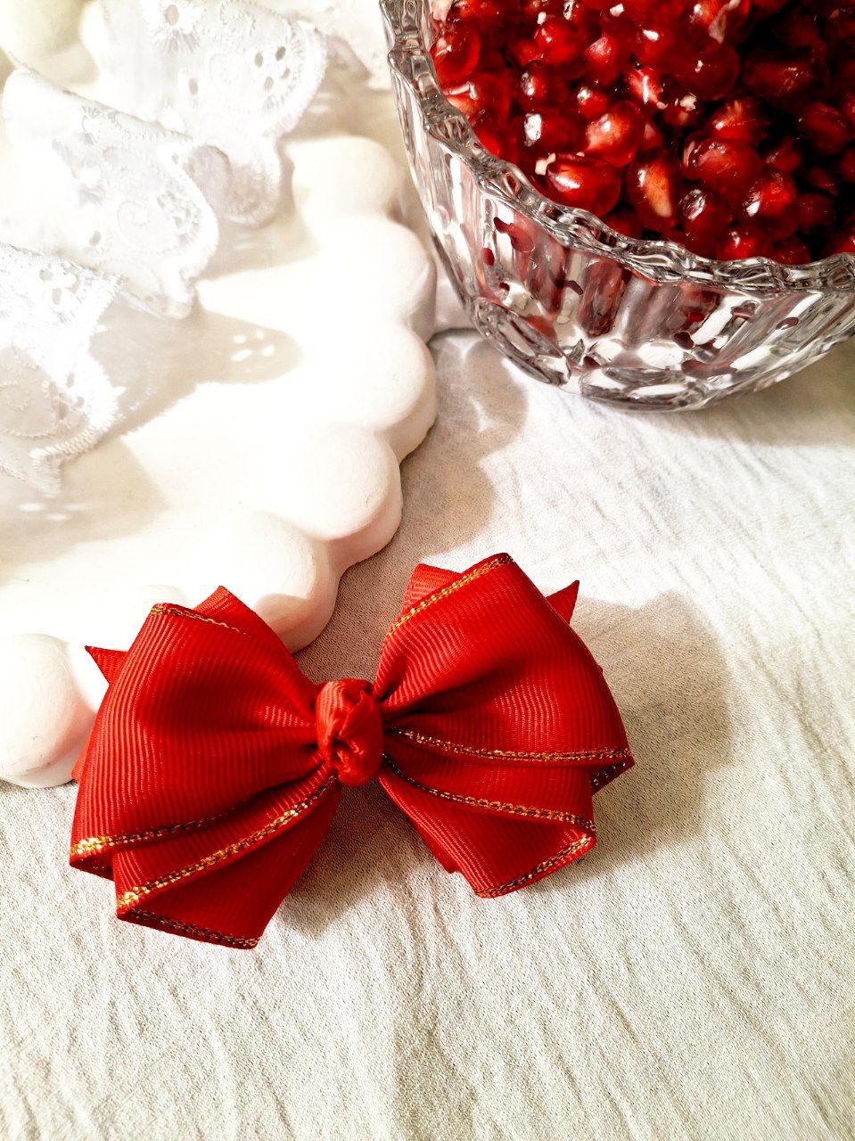 گیره پاپیونی انبری قرمز یلدایی