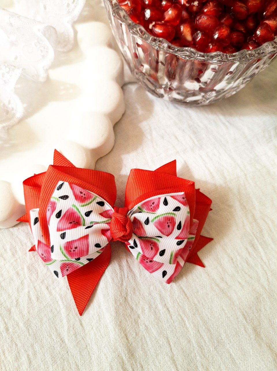 گیره پاپیونی انبری طرح هندوانه یلدایی